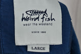 WEIRD FISH Blue Fleece Jumper size L Mens 1/4 Zip Pullover Outdoors Outerwear