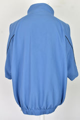 FARAH Golf Blue Windcheater Jacket size L Mens Half Zip Pullover Short Sleeves