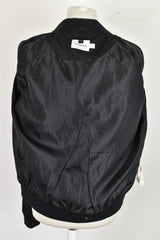 TOPMAN Black Windcheater Jacket size M Mens Full Zip Bomber Outdoors Outerwear