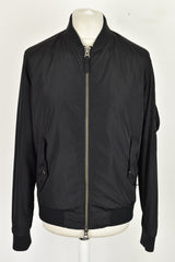 TOPMAN Black Windcheater Jacket size M Mens Full Zip Bomber Outdoors Outerwear
