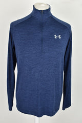 UNDER ARMOUR Blue Sports Jumper size M Mens 1/4 Zip Pullover Outdoors Outerwear