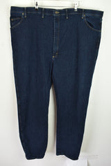WRANGLER Blue Flex Straight Jeans size 54x32 Mens Outdoors Outerwear Menswear