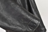 NAUTICA Black Leather Jacket size 46 Mens Full Zip Outdoors Outerwear Menswear