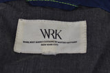 WRK Blue Wax Jacket size M Mens Full Zip 100% Cotton Outdoors Outerwear Menswear