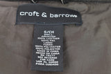 CROFT & BARROW Brown Leather Jacket size S Mens Button Up Outdoors Outerwear