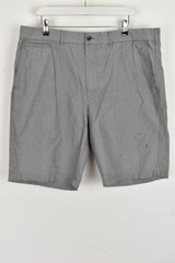 M&S Autograph Grey Shorts size 40In Mens Checked 100% Cotton Outdoors Outerwear