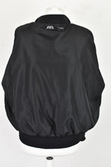 ZARA Black Windcheater Jacket size M Womens Full Zip Bomber Outdoors Outerwear - wornagain.com