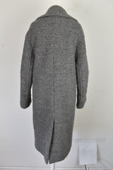MNG CASUAL Grey Overcoat size Eur S Womens Button Up Outdoors Outerwear