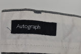 M&S Autograph Grey Shorts size 40In Mens Checked 100% Cotton Outdoors Outerwear