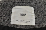 MNG CASUAL Grey Overcoat size Eur S Womens Button Up Outdoors Outerwear