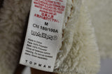 TOPMAN Brown Padded Jacket size M Mens Button Up 100% Polyester Outdoors