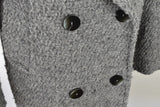 MNG CASUAL Grey Overcoat size Eur S Womens Button Up Outdoors Outerwear