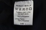 FARAH Golf Blue Windcheater Jacket size L Mens Half Zip Pullover Short Sleeves