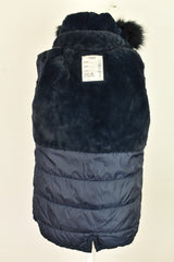 MARKS & SPENCERS Blue padded Coat size 13-14 Yrs Girls Full Zip Hooded