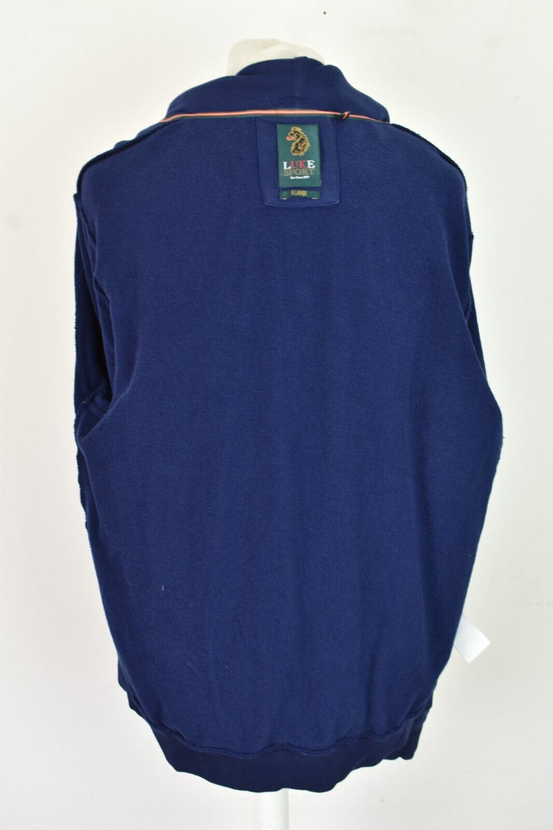 LUKE SPORT Blue Hoodie size XL Mens Full Zip Outdoors Outerwear Menswear