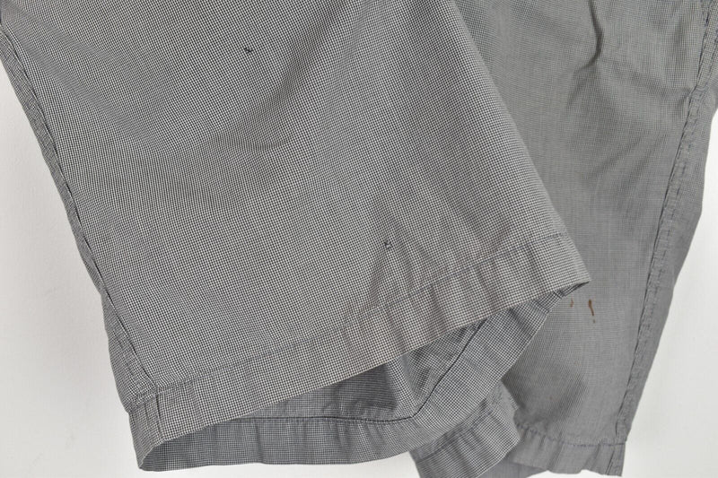 M&S Autograph Grey Shorts size 40In Mens Checked 100% Cotton Outdoors Outerwear
