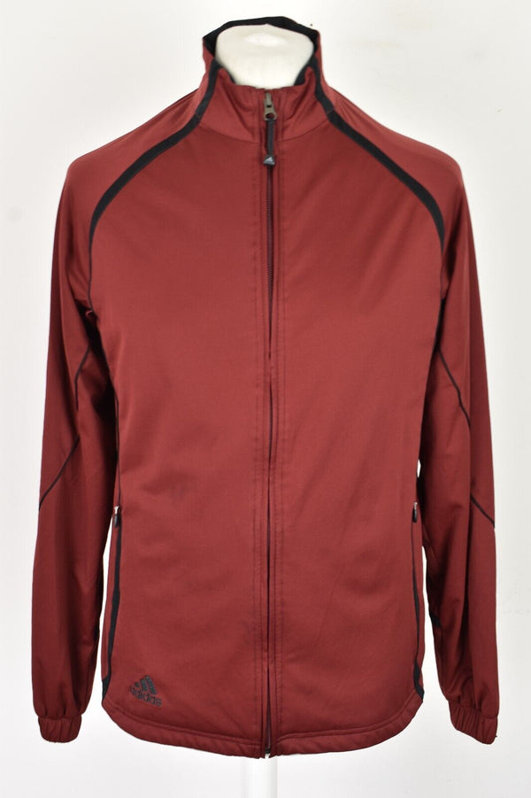 ADIDAS Golf Red Windcheater Jacket size M Mens Full Zip Outdoors Outerwear