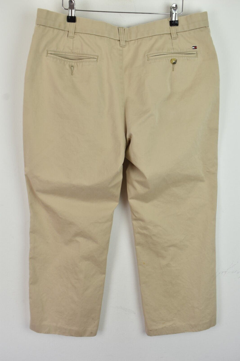 TOMMY HILFIGER Beige Chino Trousers size 36/30 Mens 100% Cotton Outdoors