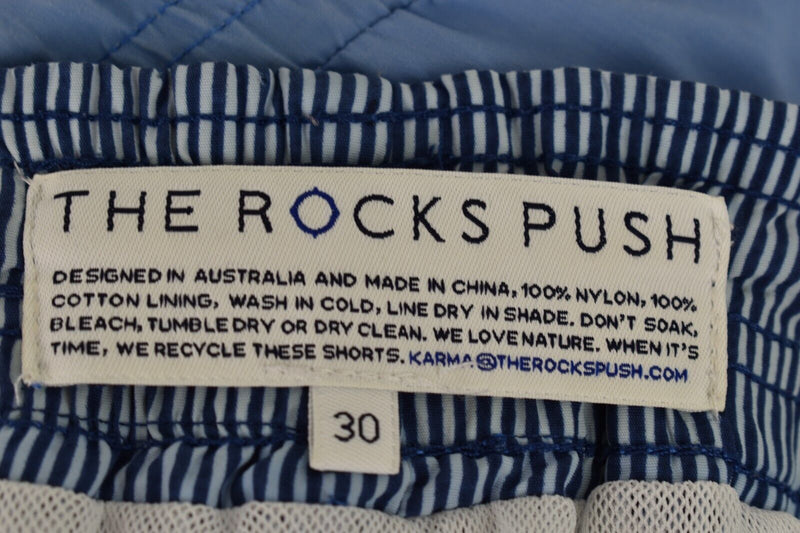 THE ROCKS PUSH Blue Swim Shorts size 30 Mens Outdoors Outerwear Sportswear