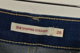 LEVI'S 314 Blue Shaping Straight Jeans size 28 Womens Outdoors Outerwear