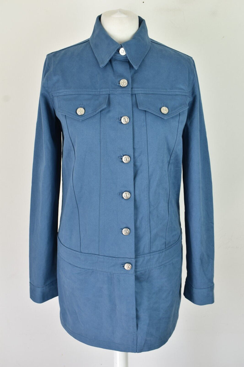 ZARA Blue Dress size S Womens Overshirt Button Up Outdoors Outerwear