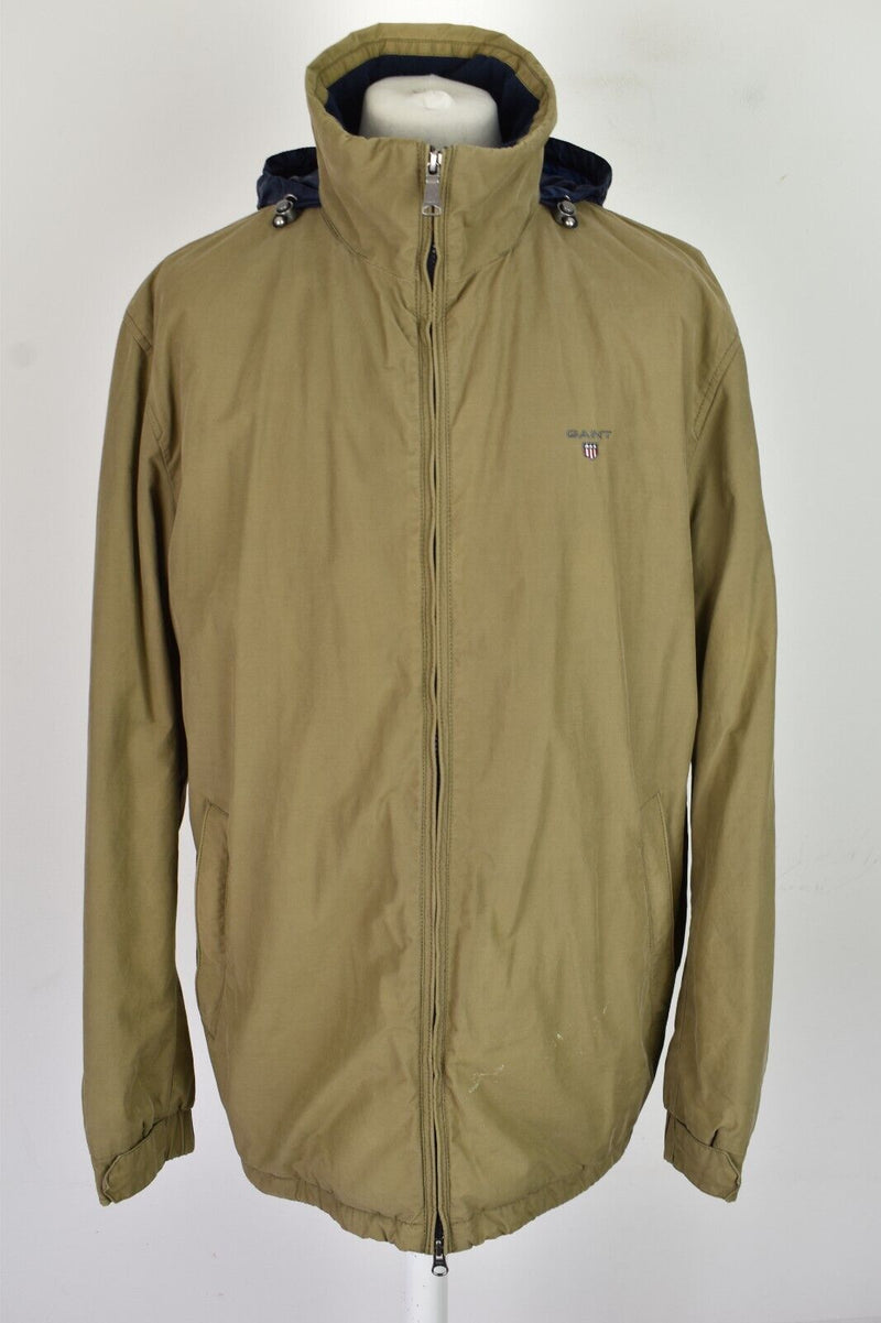 GANT Beige Midlength Padded Jacket size XL Mens Full Zip Outdoors Outerwear