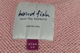 WEIRD FISH Beige Macaroni Jumper size Uk 10 Womens Full Zip Outdoors Outerwear