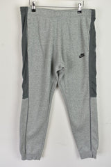NIKE Grey Joggers Size L Mens Cotton Polyester Sportswear Outdoors Outerwear
