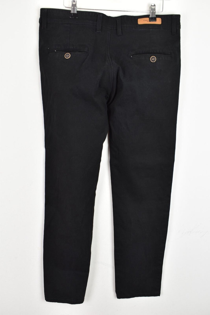 TOMMY HILFIGER Black Chino Trousers size 36 Mens 100% Cotton Outdoors Outerwear