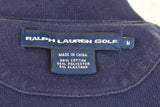 RALPH LAUREN Golf Blue Track Jumper size M Womens Cotton Polyester Elastane