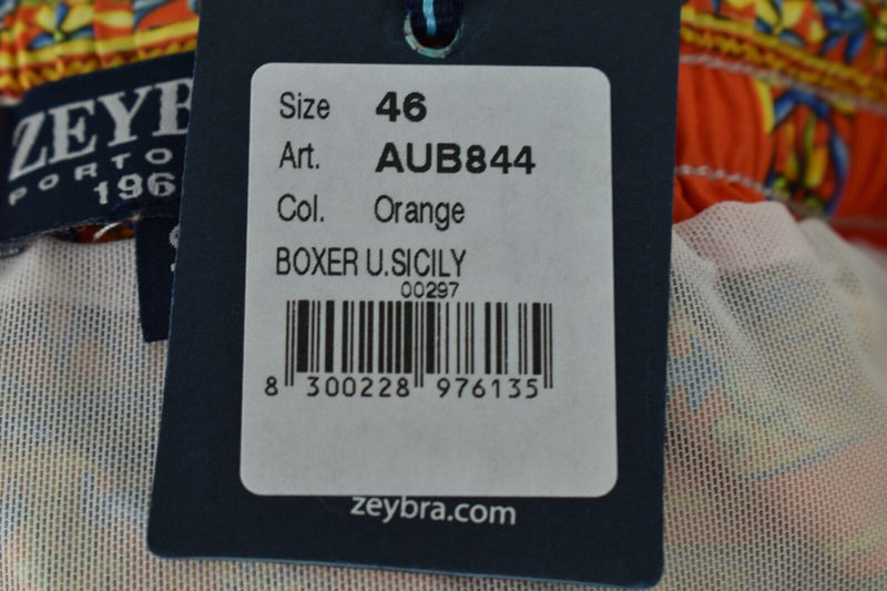 ZEYBRA Orange Swim Shorts size S Mens Boxed U Sicily Outdoors Outerwear